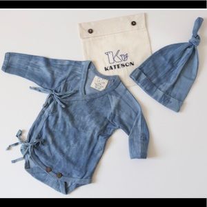 Indigo Long Sleeve Side Tie Set 💙 Kateson